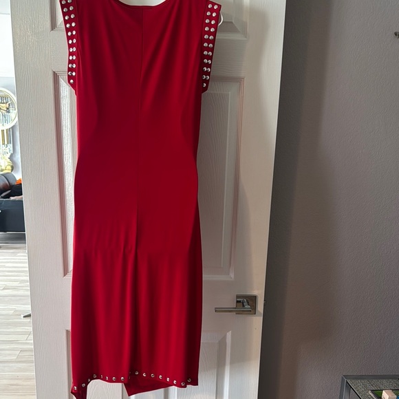 MICHAEL Michael Kors Red Sheath Dress w/Slit for Christmas or Valentines - Picture 5 of 7